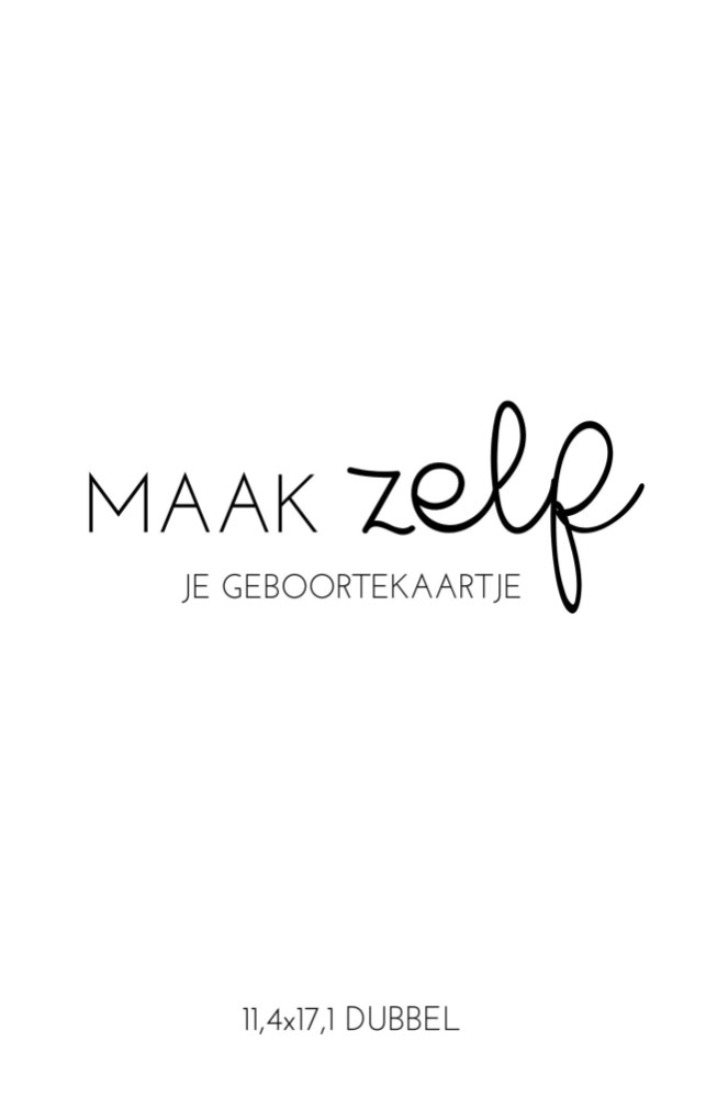 Zelf ontwerpen 11x17,5 DUBBEL