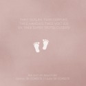 Geboortekaartje meisje voetjes roze Juul binnen