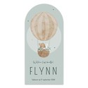 Geboortekaartje jongen luchtballon boog Flynn voor