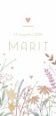 Geboortekaartje meisje bloemenveld Marit voor