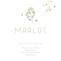Geboortekaartje meisje floral bloemen Marlot binnen