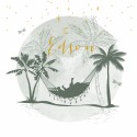 Geboortekaartje silhouette palmbomen Edson voor