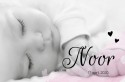 Geboortekaartje foto roze watercolour Noor voor