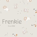 Geboortekaartje Prénatal wilde jungle dieren Frenkie voor