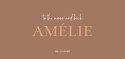 Geboortekaartje minimalistisch met rosegoudfolie Amelie voor