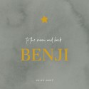Geboortekaartje jongen grijs met gouden ster Benji voor