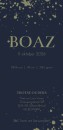 Geboortekaartje minimalistisch met spetters Boaz achter