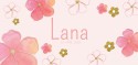 Geboortekaartje Roze Bloemen Lana voor