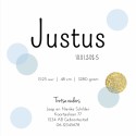 Geboortekaartje Confetti Justus binnen