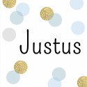 Geboortekaartje Confetti Justus voor
