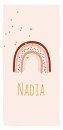 Geboortekaartje meisje regenboog roze Nadia voor