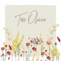 Geboortekaartje droogbloemen Tess Olivia voor
