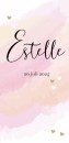 Geboortekaartje Watercolour Estelle voor