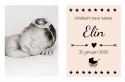 Geboortekaartje foto Elin voor