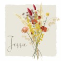 Geboortekaartje droogbloemen Jessie voor
