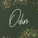 Geboortekaartje minimalistisch goud spetters Odin voor