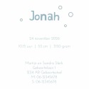 Geboortekaartje narwal blauw Jonah binnen