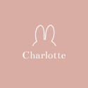 Geboortekaartje nijntje minimalistisch roze Charlotte voor