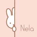 Geboortekaartje nijntje kiekeboe roze meisje Nela voor