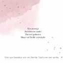 Geboortekaartje meisje roze aquarel Emilia binnen