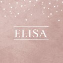 Geboortekaartje meisje dochter roze betonlook Elisa voor