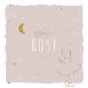 Geboortekaartje silhouette roze Rosy voor