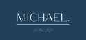 Geboortekaartje jongen minimalistisch Michael voor