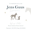 Geboortekaartje jongen silhouette paard Jens binnen