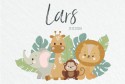 Geboortekaartje jongen jungle dieren Lars voor