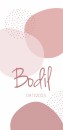 Geboortekaartje kiezels en roze stippen Bodil voor