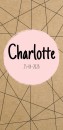 Geboortekaartje kraft lijnen Charlotte voor