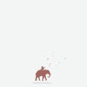 Geboortekaartje meisje olifant roze silhouette Jada achter