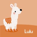 Geboortekaartje lama Lulu voor