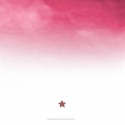 Geboortekaartje roze rode aquarel met maan en sterren Libby achter