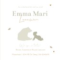 Geboortekaartje meisje bosdieren silhouet Emma binnen