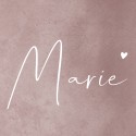 Geboortekaartje meisje betonlook roze Marie voor