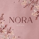 Geboortekaartje meisje floral roze aquarel Nora voor