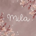 Geboortekaartje meisje floral rood aquarel Mila voor