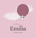 Geboortekaartje meisje nijntje luchtballon roze Emilia 