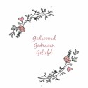 Geboortekaartje stijlvol bloemenpatroon roze Jill binnen