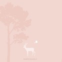 Geboortekaartje meisje dieren bos silhouette Sjuul achter