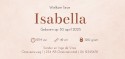 Geboortekaartje Minimalistisch Isabella achter