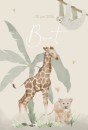 Geboortekaartje unisex jungle giraf Boet voor