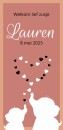 Geboortekaartje olifant zus roze Lauren voor