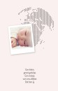 Geboortekaartje paspoort roze Merel binnen