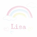 Geboortekaartje Regenboog Lisa voor