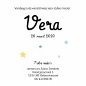 Geboortekaartje Regenboog Vera binnen
