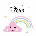 Geboortekaartje Regenboog Vera voor