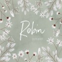 Geboortekaartje floral groene watercolour Robin voor