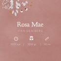 Geboortekaartje dochter floral roze Rosa binnen